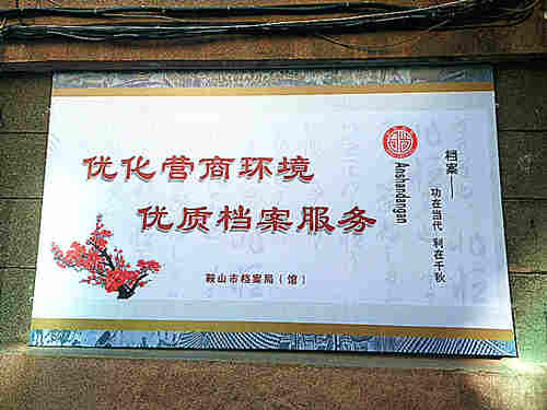 鞍山市档案局优化营商环境宣传成常态(图1)
